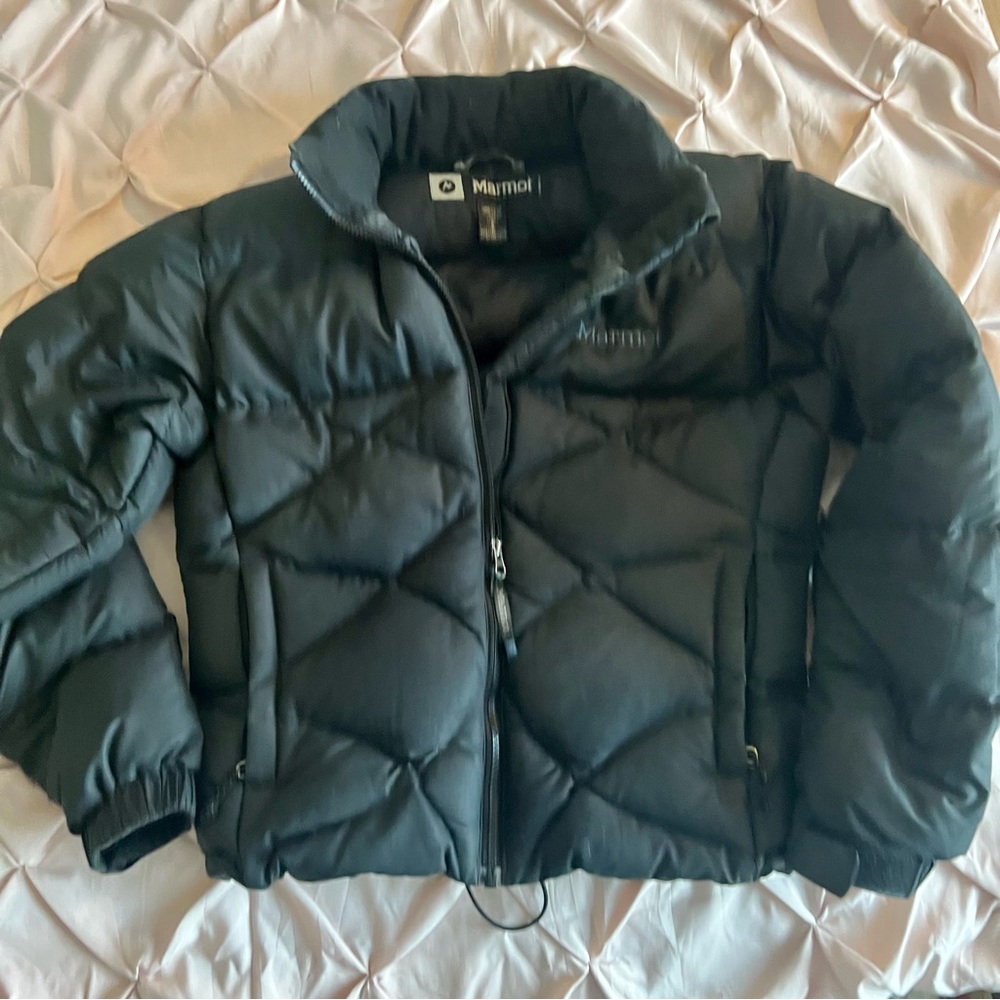 Marmot black ski puffer